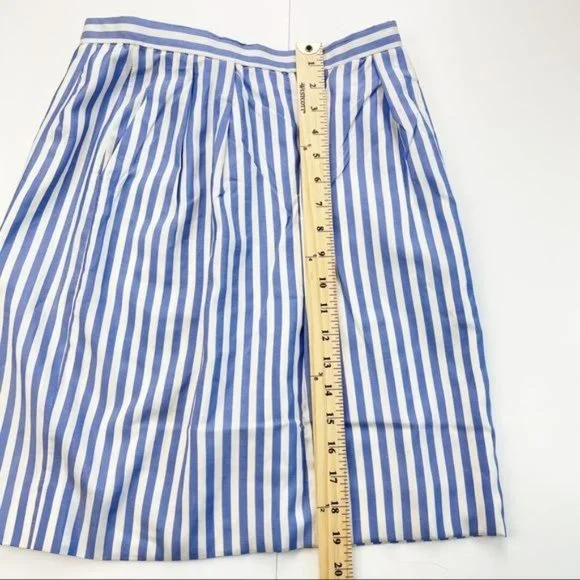 Vintage Bill Blass Blue and White Stripe Pencil Skirt Size 8 Made in USA - Picture 10 of 11